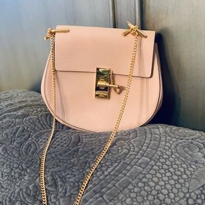 Chloe Drew Lambskin Shoulder Bag Pink